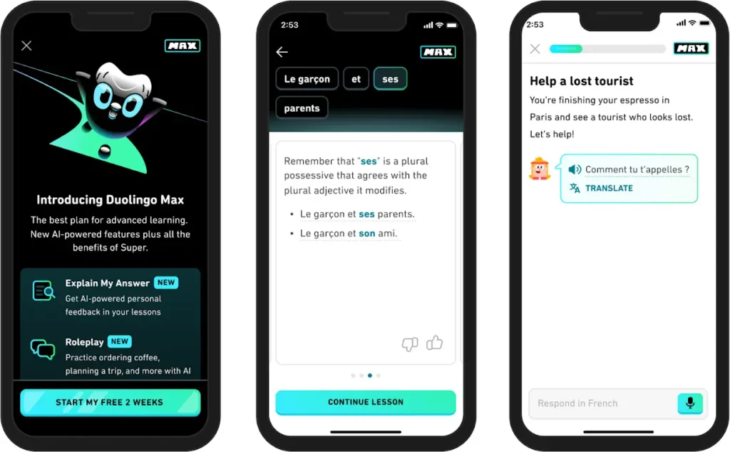 Duolingo incorporate AI systems