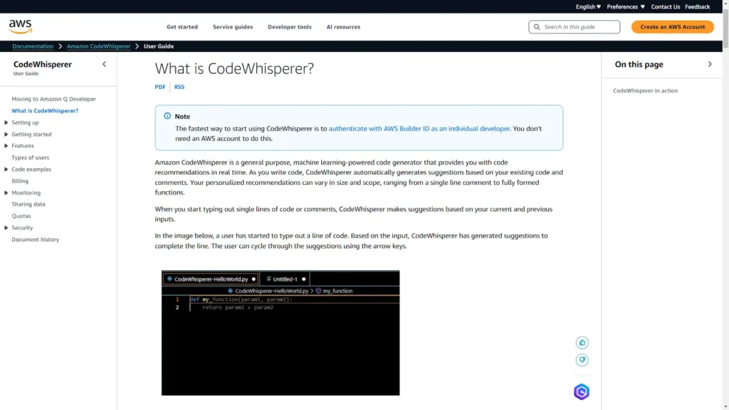 Amazon CodeWhisperer