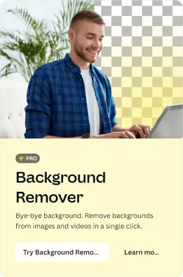 Canva AI background removal tool