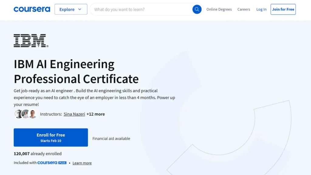 IBM AI Engineering Professional Certificate